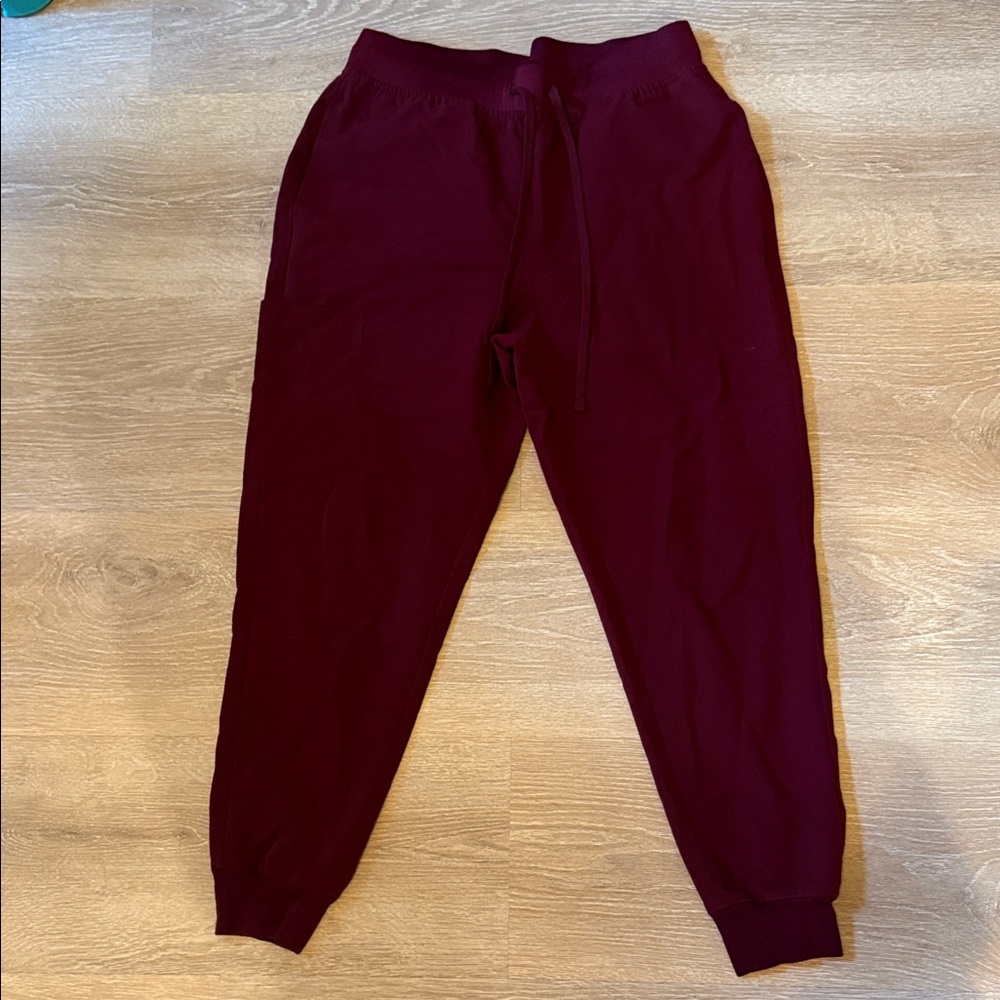 Women's Burgundy/Wine Scrub Pant Joggers
